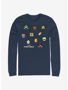 Nintendo Super Mario Maker Items Scatter Long-Sleeve T-Shirt, , hi-res