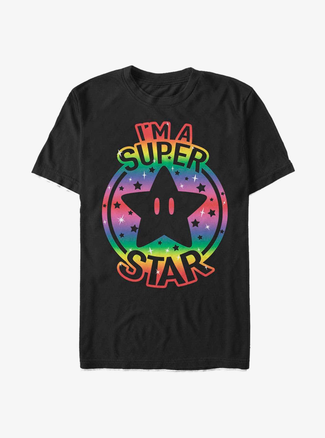 Nintendo Super Mario Rainbow Super Star T-Shirt, , hi-res
