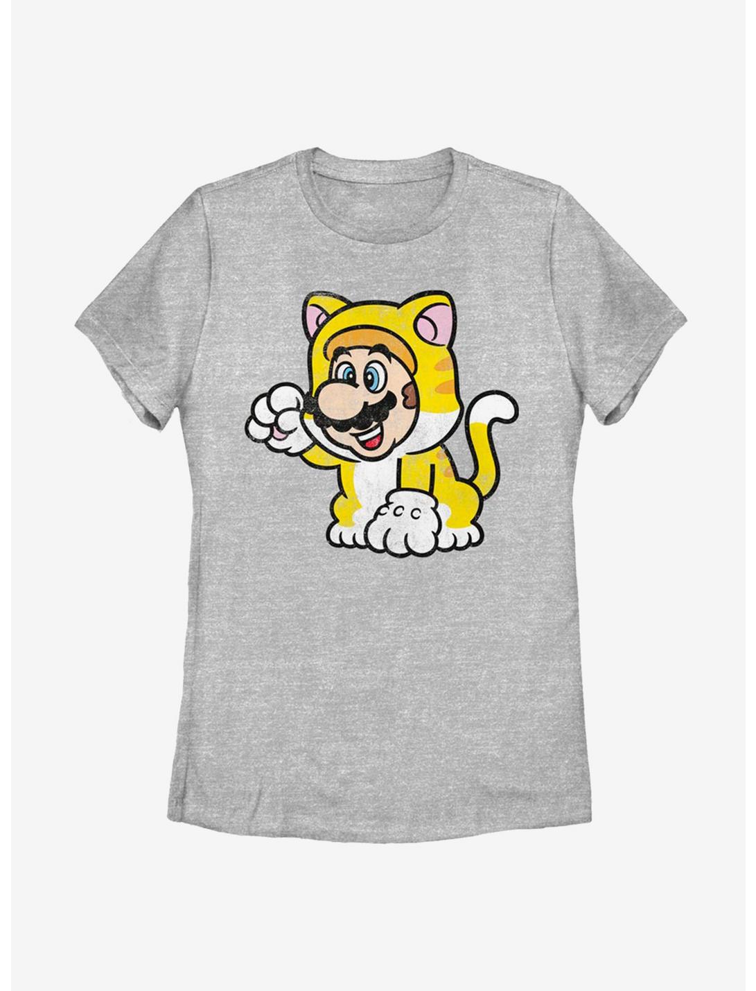 Nintendo Super Mario Cat Mario Solo Womens T-Shirt, ATH HTR, hi-res