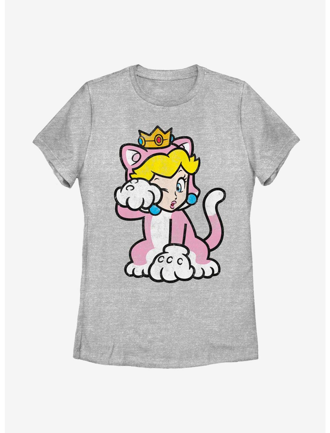 Nintendo Super Mario Cat Peach Solo Womens T-Shirt, ATH HTR, hi-res