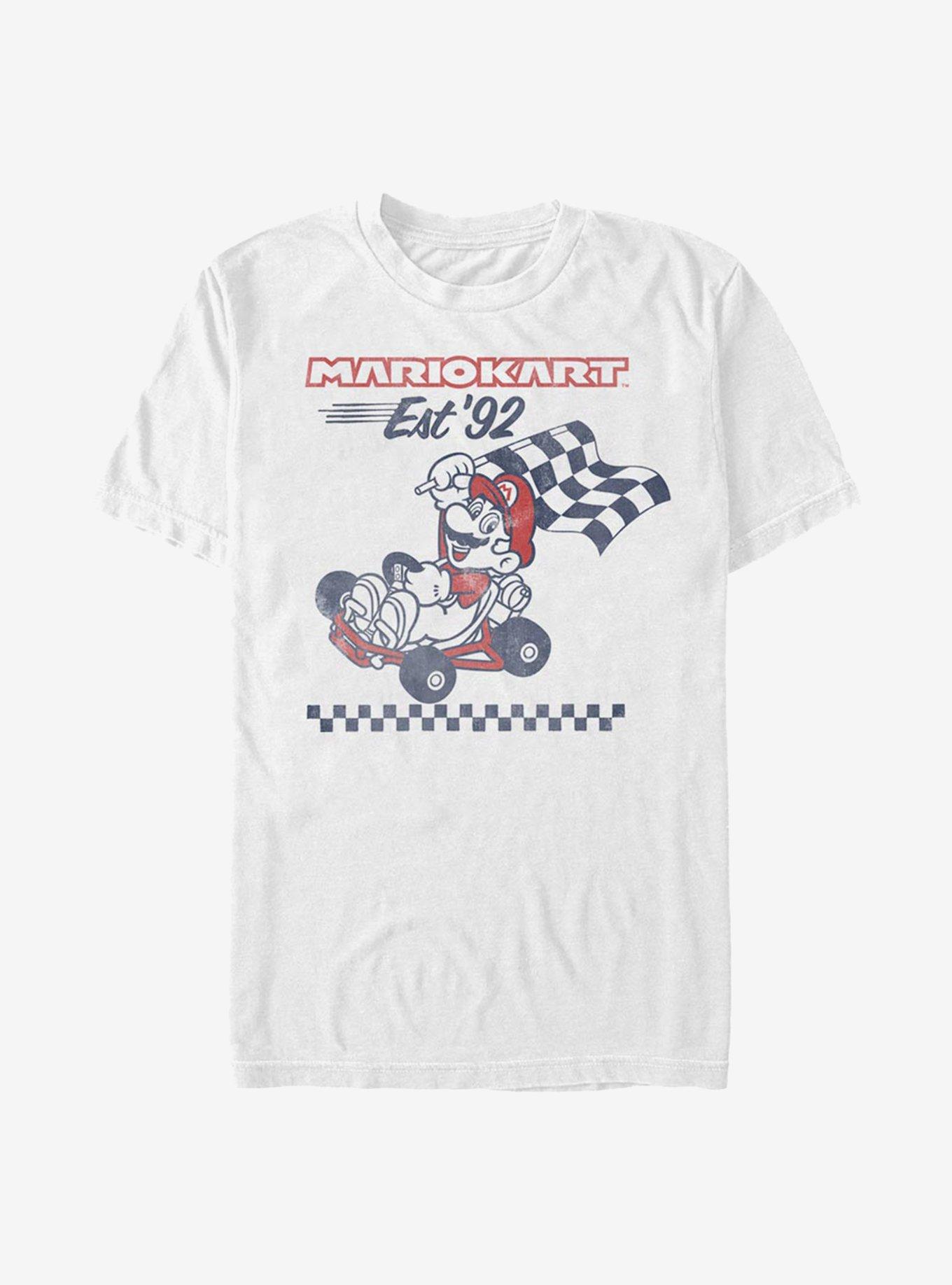 Nintendo Super Mario Retro Racing TShirt WHITE BoxLunch