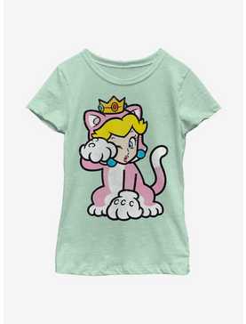 Nintendo Super Mario Cat Peach Solo Youth Girls T-Shirt, , hi-res
