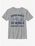 Nintendo Super Mario 3D World Collegiate Youth T-Shirt, ATH HTR, hi-res