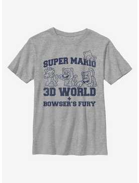 Nintendo Super Mario 3D World Collegiate Youth T-Shirt, , hi-res
