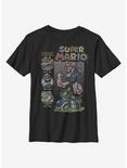Nintendo Super Mario Comic Youth T-Shirt, BLACK, hi-res