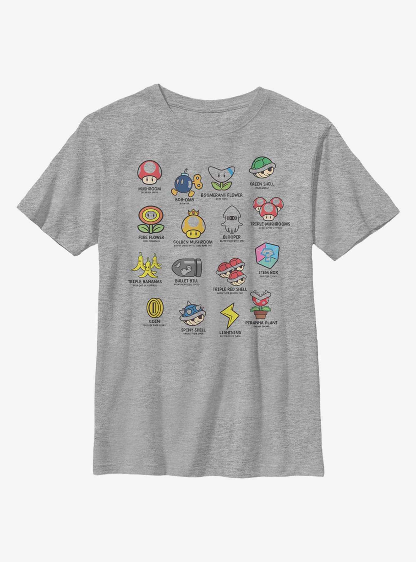 Nintendo Super Mario Kart Objects Youth T-Shirt, , hi-res