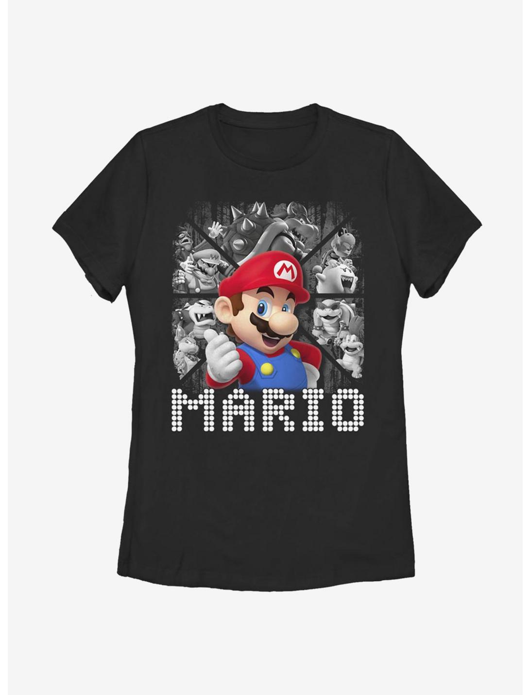 Nintendo Super Mario Buddies Womens T-Shirt, BLACK, hi-res