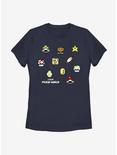 Nintendo Super Mario Maker Items Scatter Womens T-Shirt, NAVY, hi-res