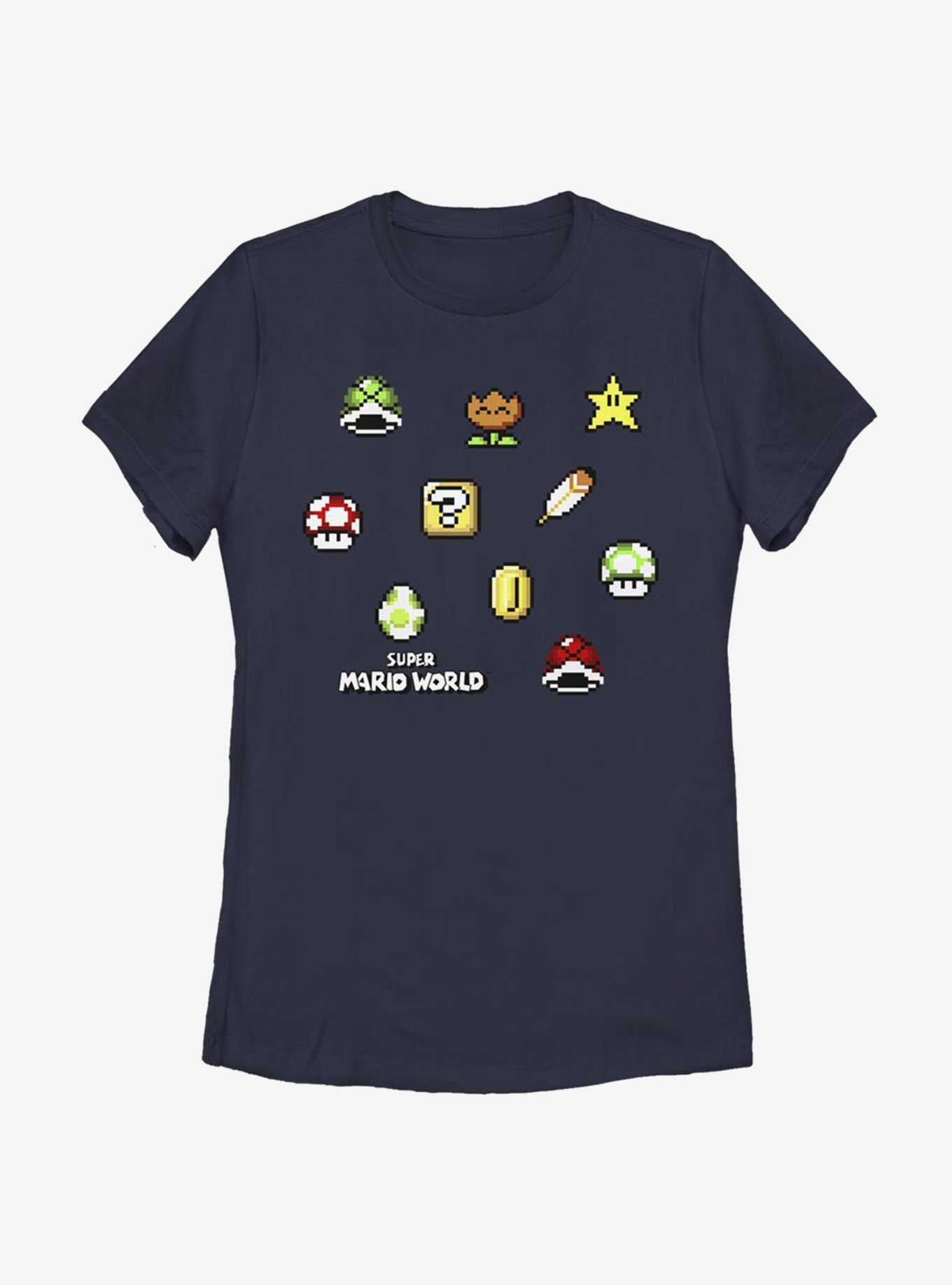 Nintendo Super Mario Maker Items Scatter Womens T-Shirt, , hi-res