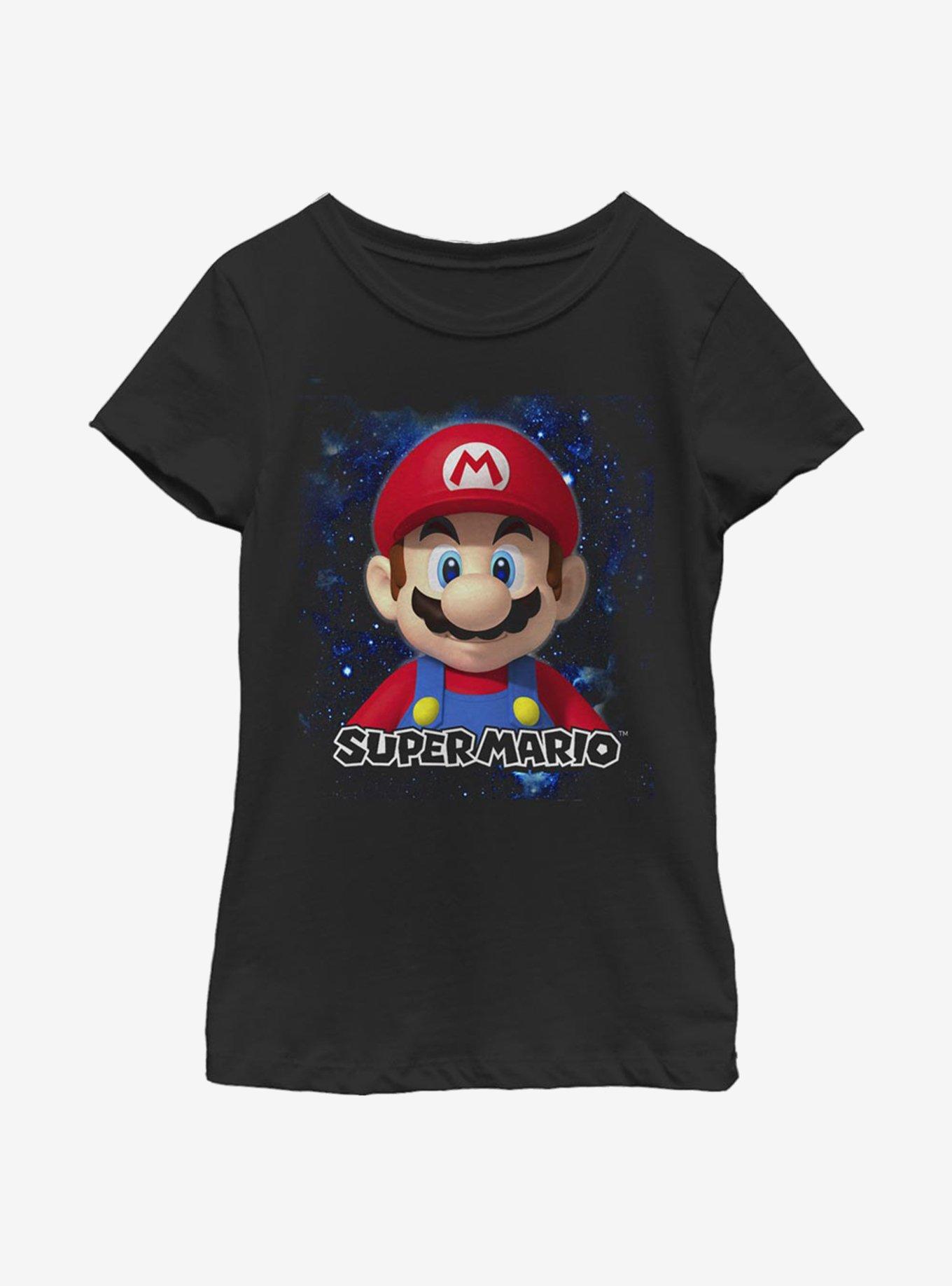 Nintendo Super Mario Star Youth Girls T-Shirt, BLACK, hi-res