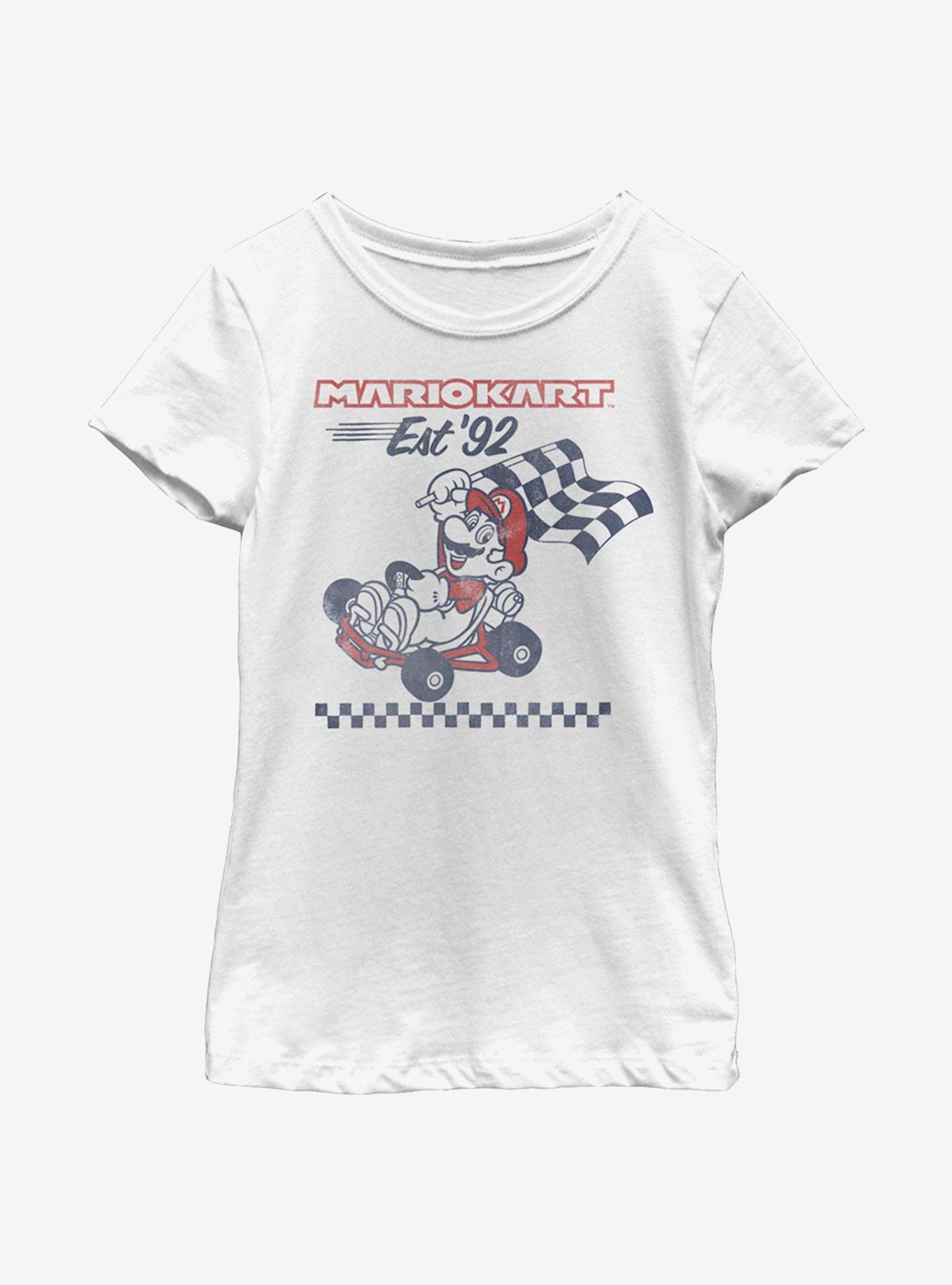 Nintendo Super Mario Retro Racing Youth Girls T-Shirt, , hi-res