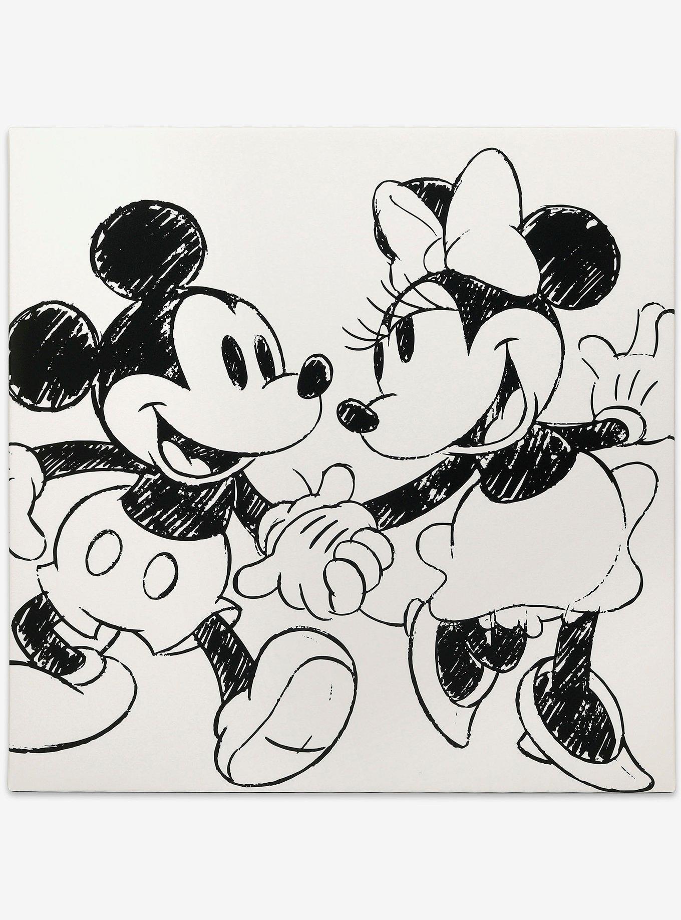 Mickey and Minnie Kiss Canvas Wall Decor