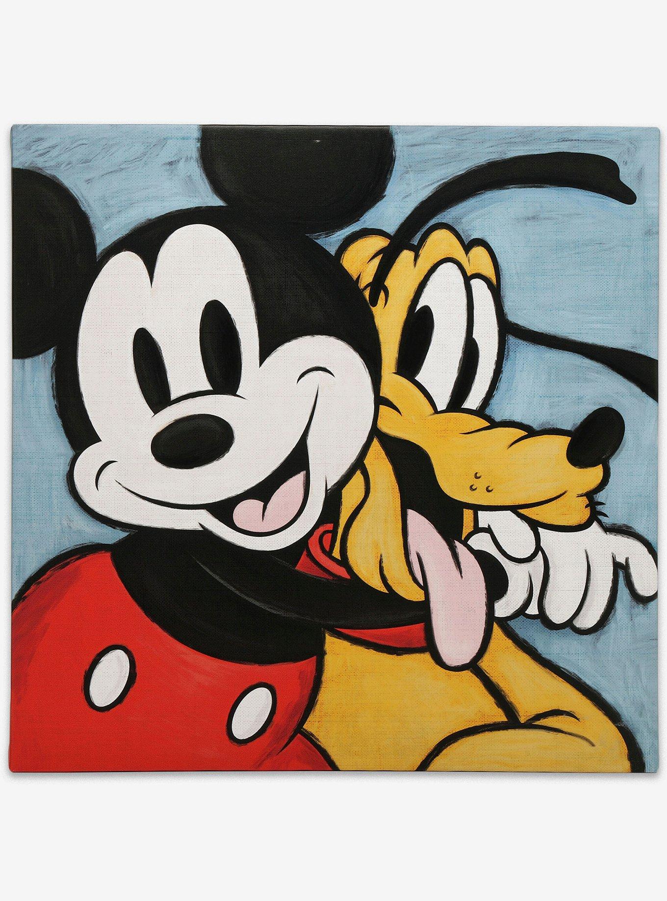 Disney Mickey Mouse And Pluto Canvas Wall Décor 