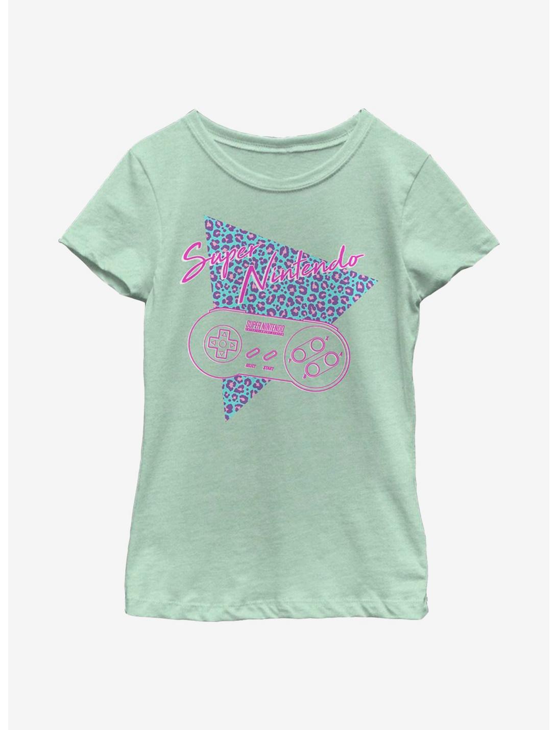 Nintendo Cheetah SNES Youth Girls T-Shirt, MINT, hi-res