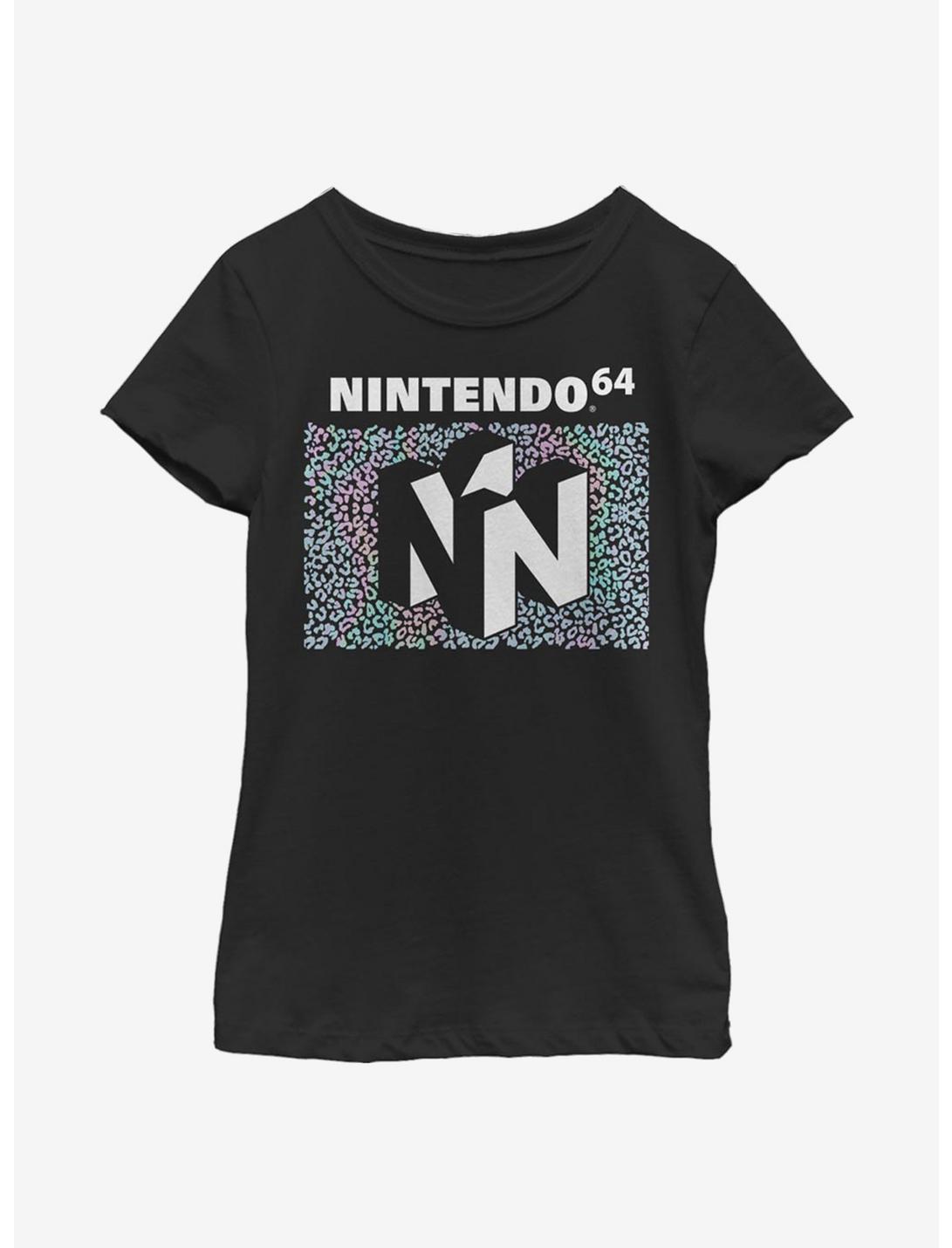 Nintendo Holo Cheetah Youth Girls T-Shirt, BLACK, hi-res