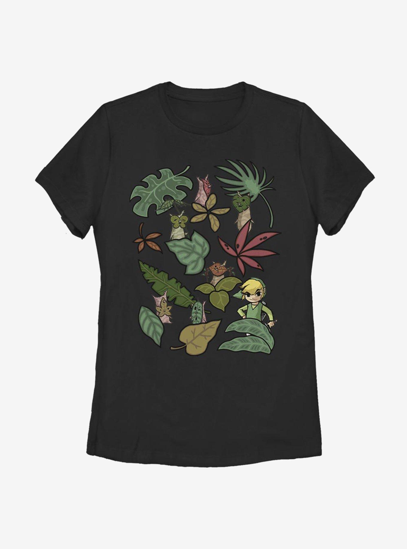 Nintendo The Legend Of Zelda Leafy Link Womens T-Shirt, BLACK, hi-res