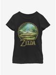 Nintendo The Legend Of Zelda Korok Forest Youth Girls T-Shirt, BLACK, hi-res