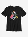 Nintendo The Legend Of Zelda Tie Dye Link Silhouette Youth T-Shirt, BLACK, hi-res