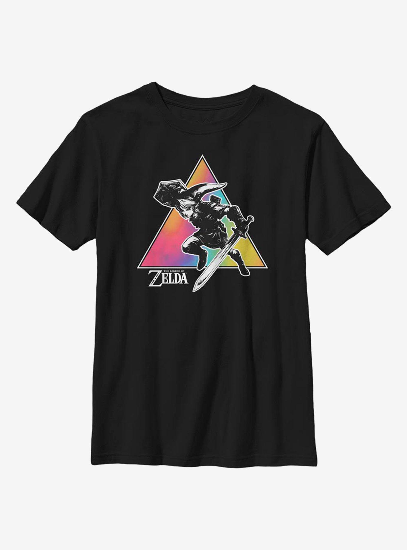 Nintendo The Legend Of Zelda Tie Dye Link Silhouette Youth T-Shirt, , hi-res