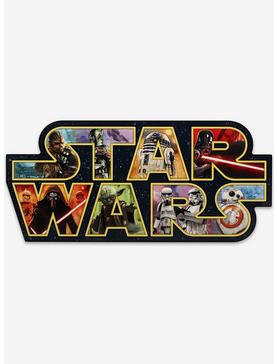Plus Size Star Wars Logo Collage Wood Wall Décor, , hi-res