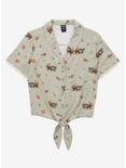 Her Universe Disney The Fox And The Hound Log Tie-Front Woven Top, MULTI, hi-res