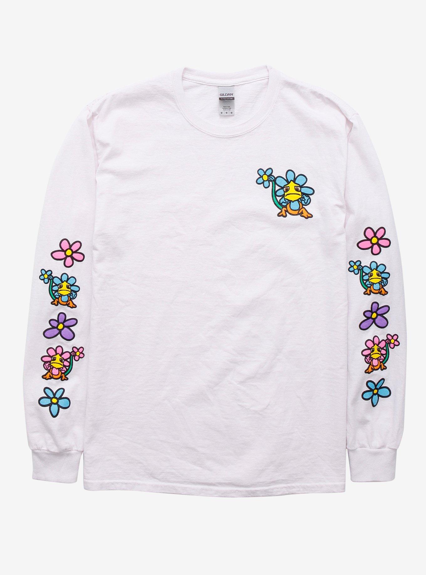 Disney Tangled Pascal with Flowers Women's Long Sleeve T-Shirt - BoxLunch Exclusive, LIGHT PINK, hi-res