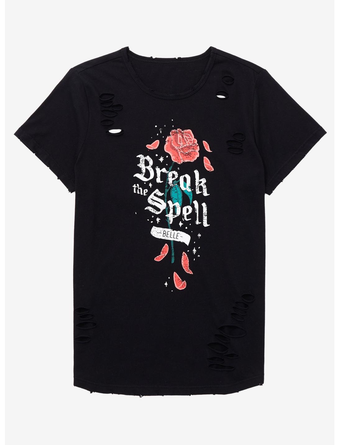 Her Universe Disney Beauty And The Beast Break The Spell Distressed T-Shirt, MULTI, hi-res
