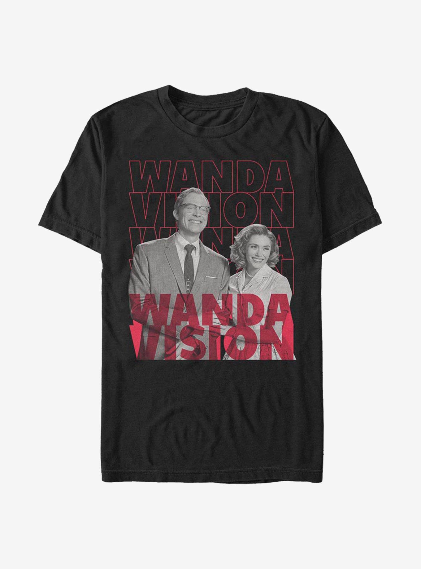 Extra Soft Marvel WandaVision Repeating Text T-Shirt, BLACK, hi-res