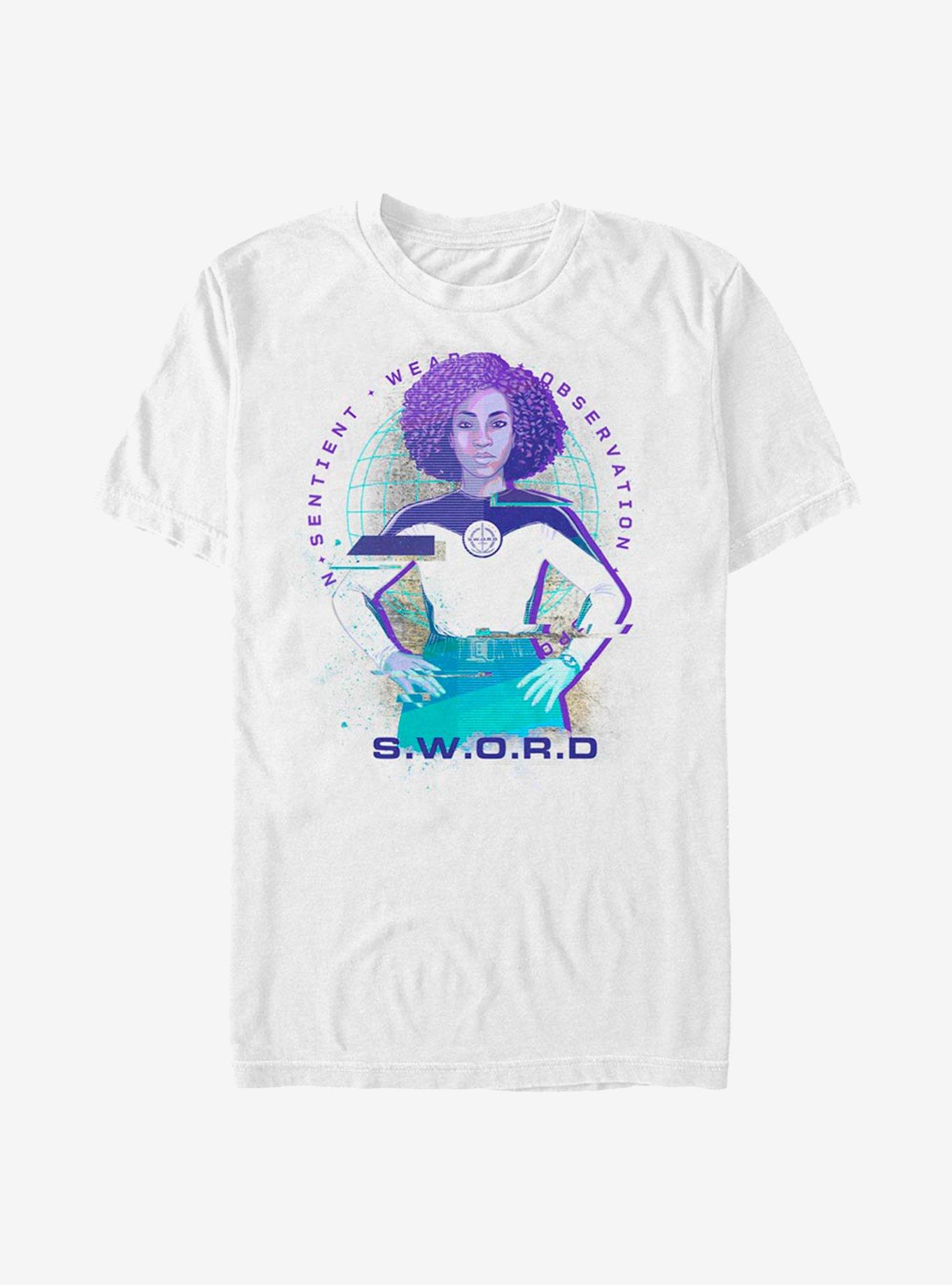 Extra Soft Marvel WandaVision S.W.O.R.D Glitch T-Shirt, WHITE, hi-res