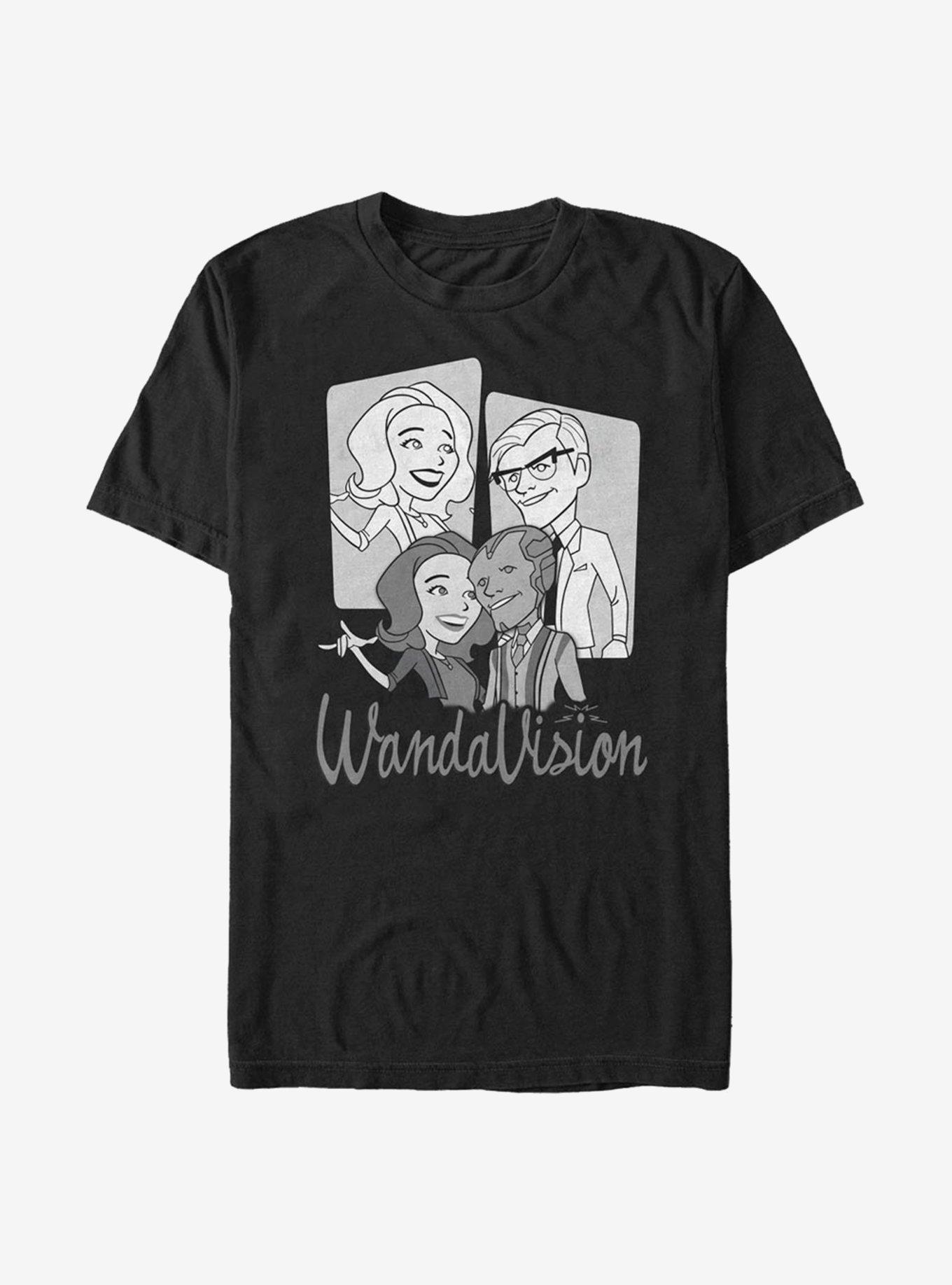 Extra Soft Marvel WandaVision Character Panels T-Shirt, BLACK, hi-res