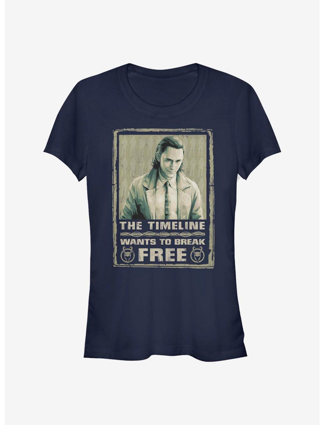 Marvel Loki Break Free Girls T-Shirt, NAVY, hi-res