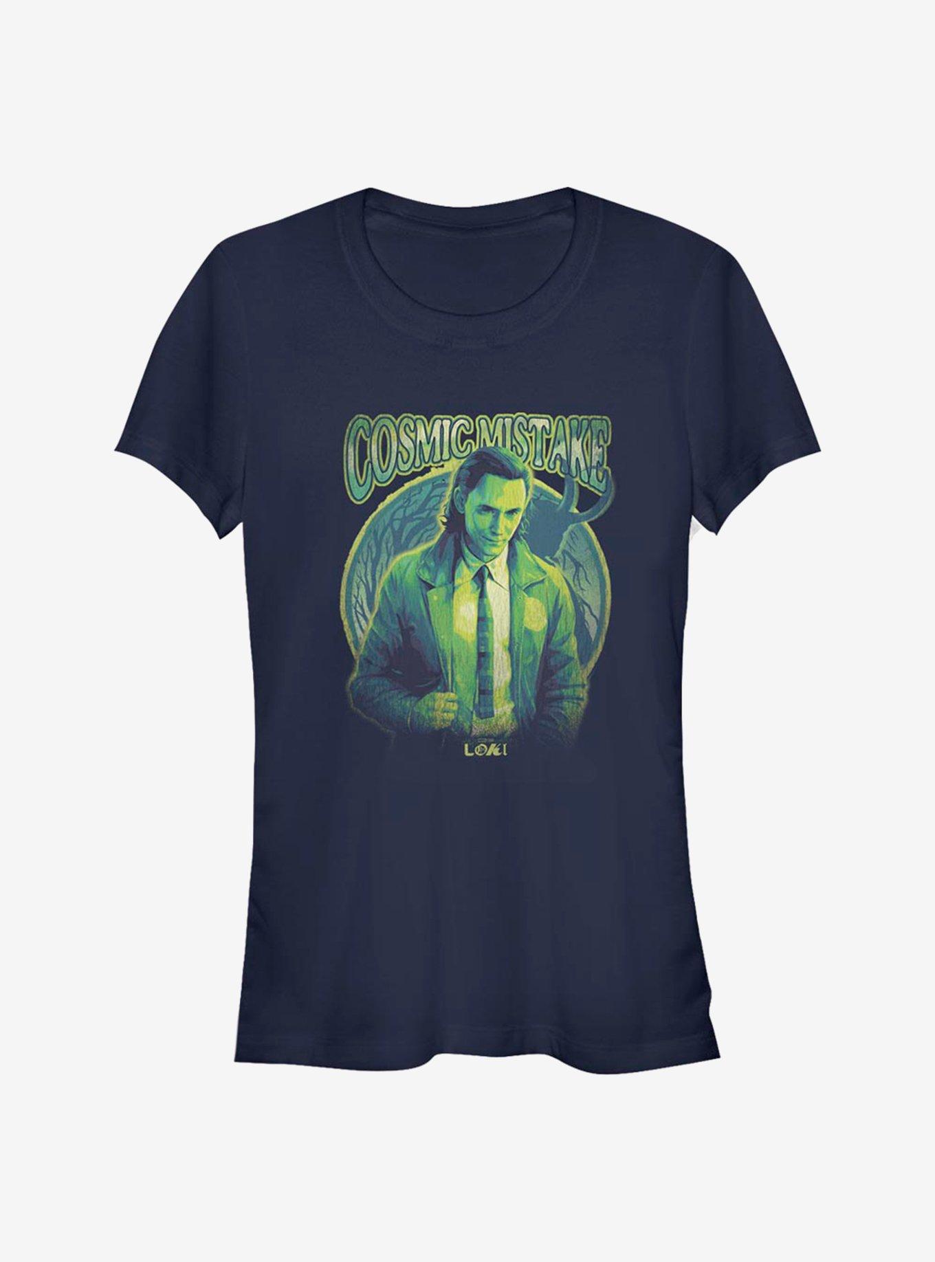 Marvel Loki Cosmic Mistake Girls T-Shirt, NAVY, hi-res