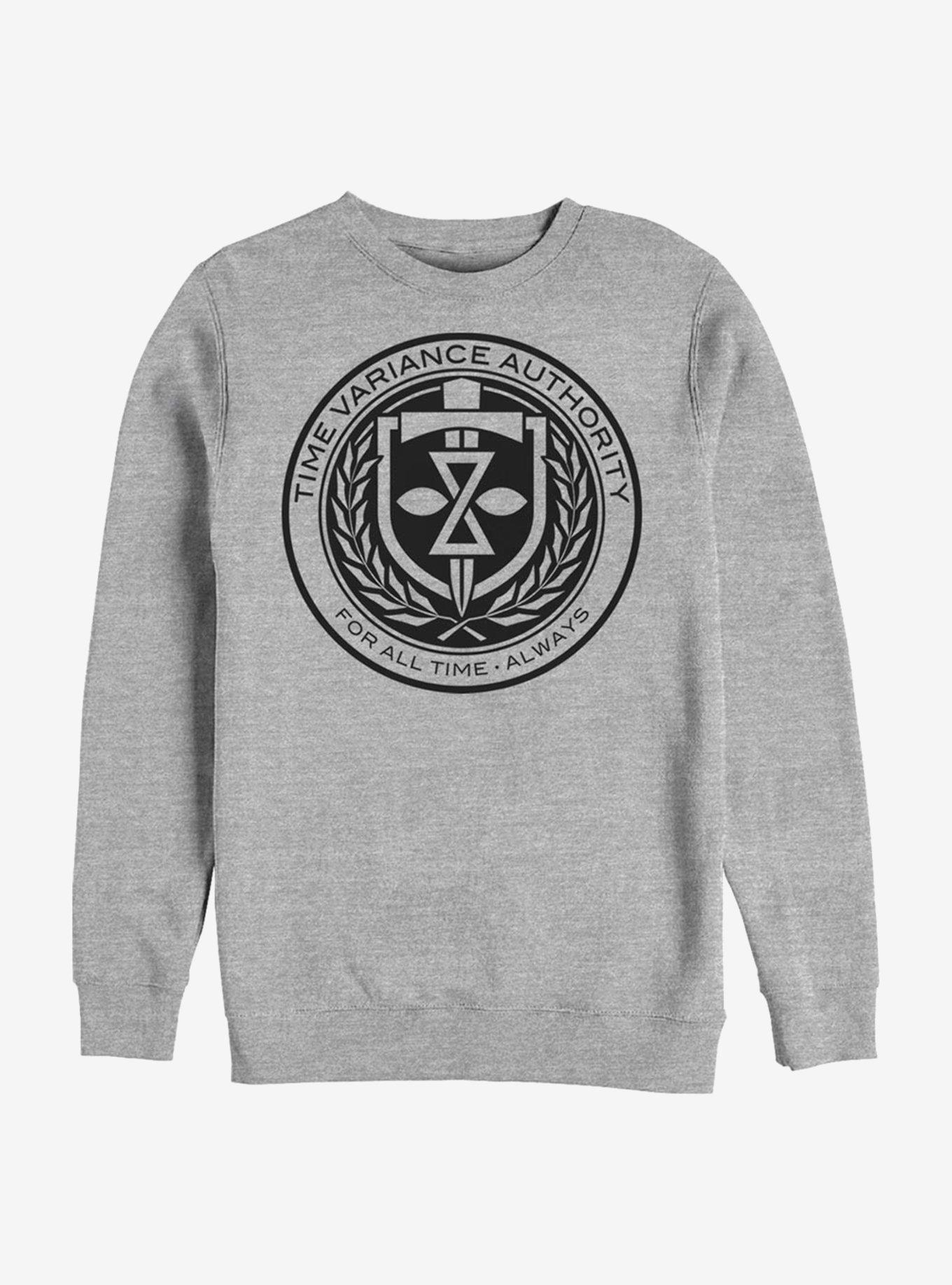 Marvel Loki Time Variance Authority Crew Sweatshirt, ATH HTR, hi-res