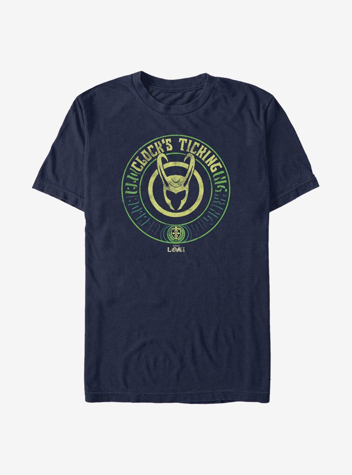 Marvel Loki Clock's Ticking T-Shirt, NAVY, hi-res