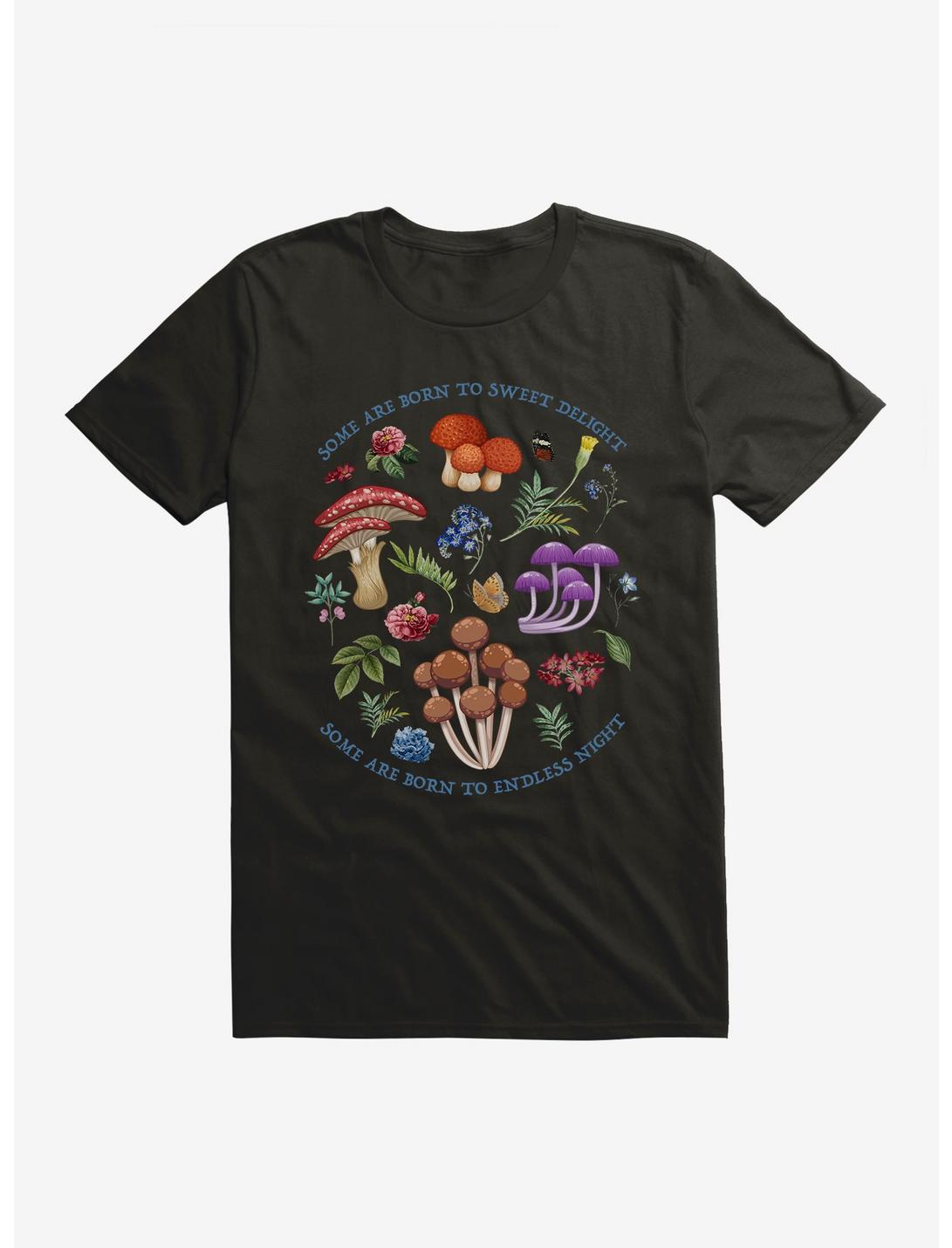 Mushroom Born Sweet T-Shirt, BLACK, hi-res
