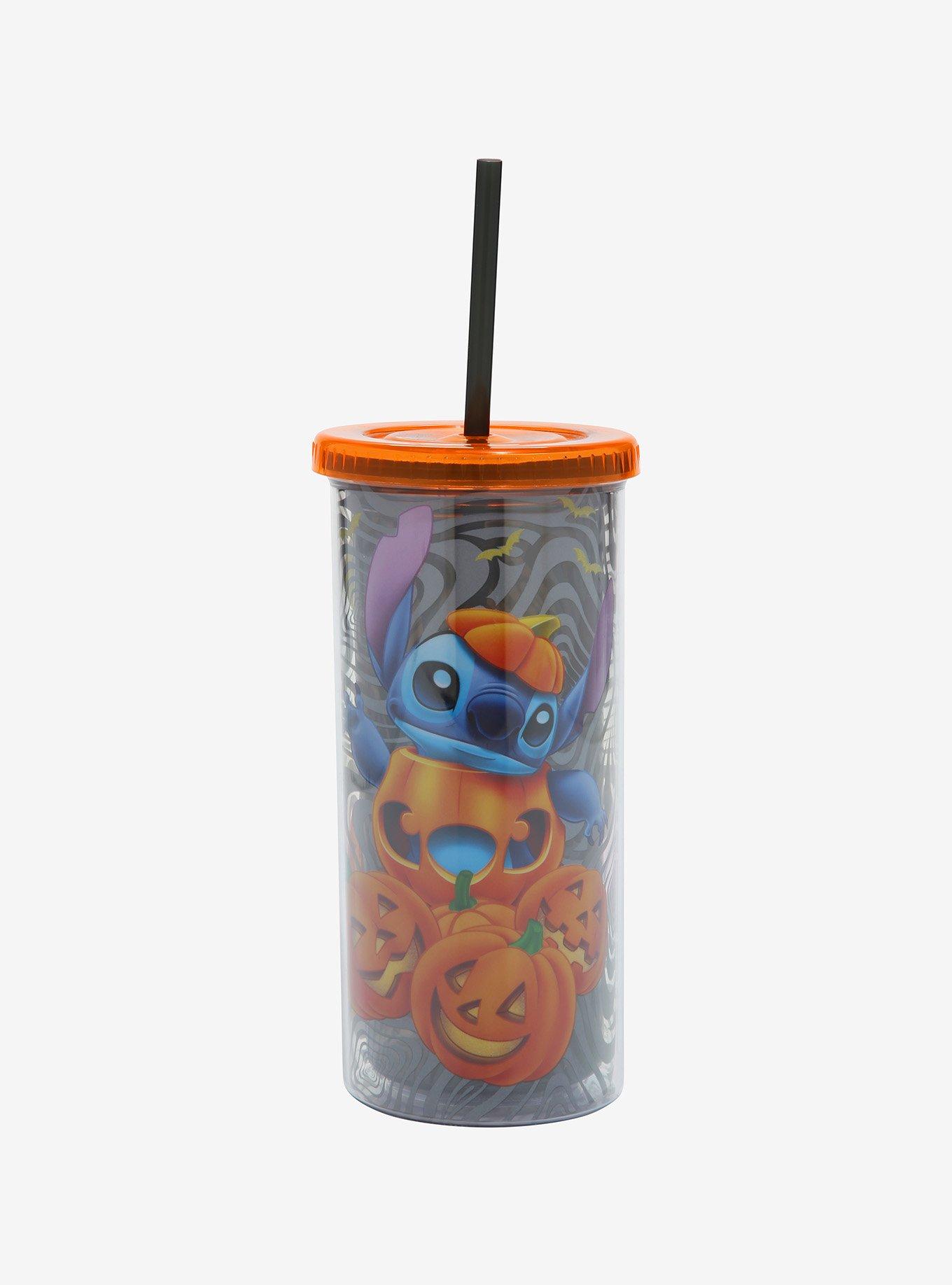 Disney Lilo & Stitch Glow-In-The-Dark Pumpkin Acrylic Travel Cup, , hi-res
