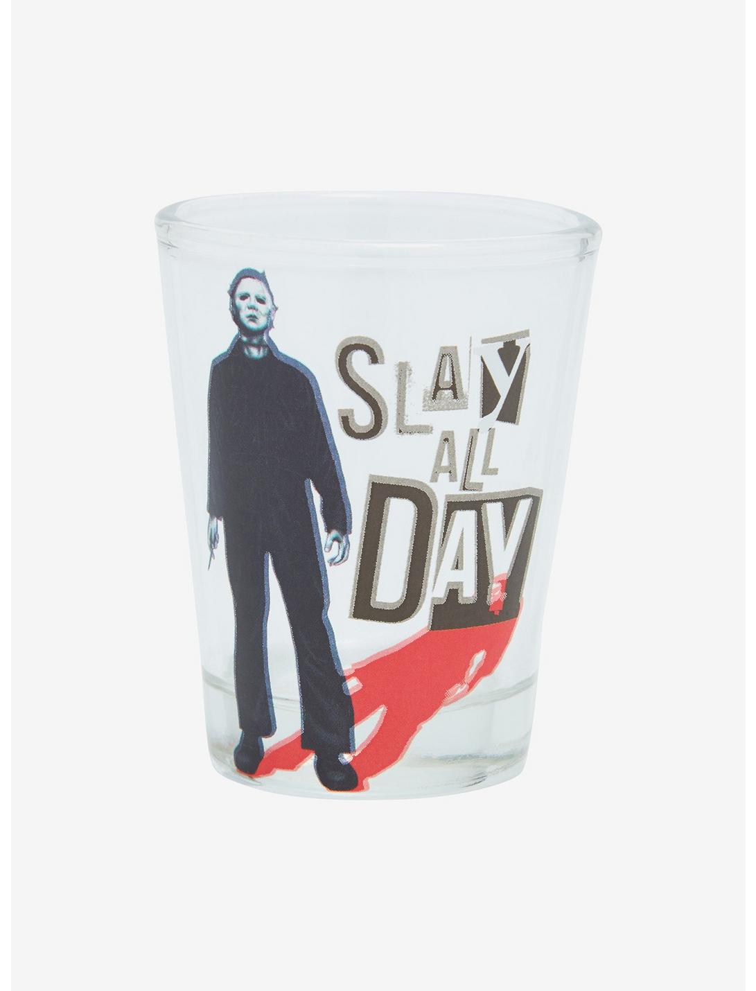 Halloween Michael Myers Slay All Day Mini Glass, , hi-res