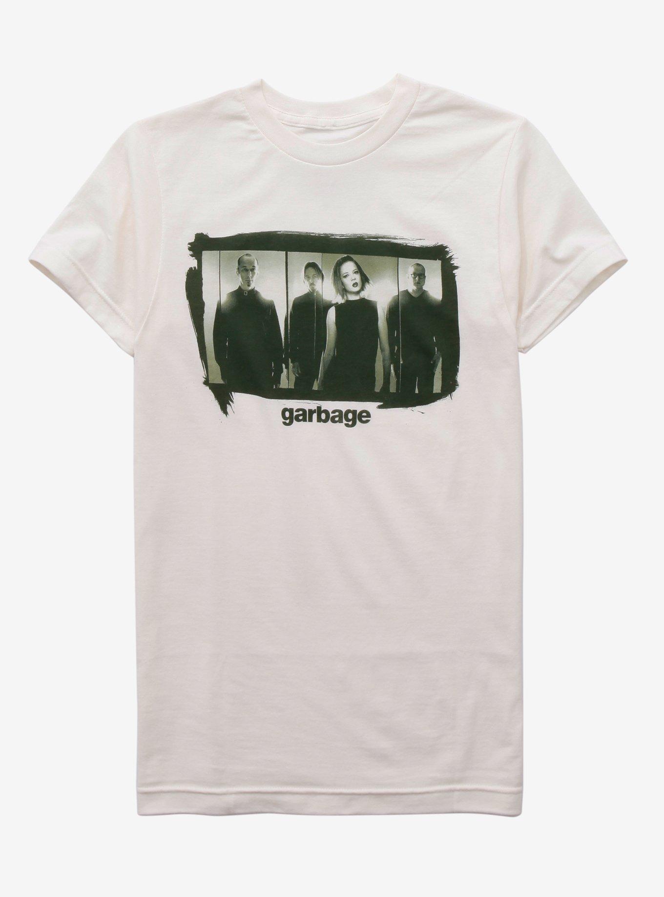 Garbage Black & White Photo Girls T-Shirt, CREAM, hi-res