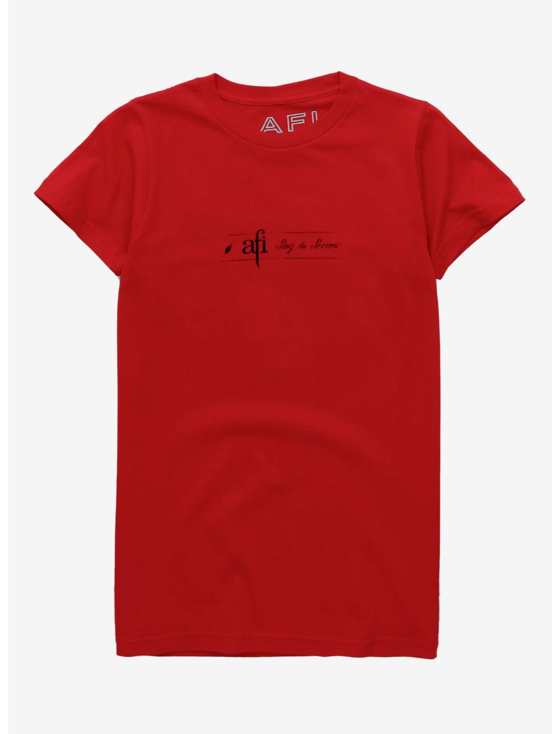 AFI Sing The Sorrow Girls T-Shirt, RED, hi-res