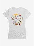 Mushroom Blossom With Grace Girls T-Shirt, WHITE, hi-res