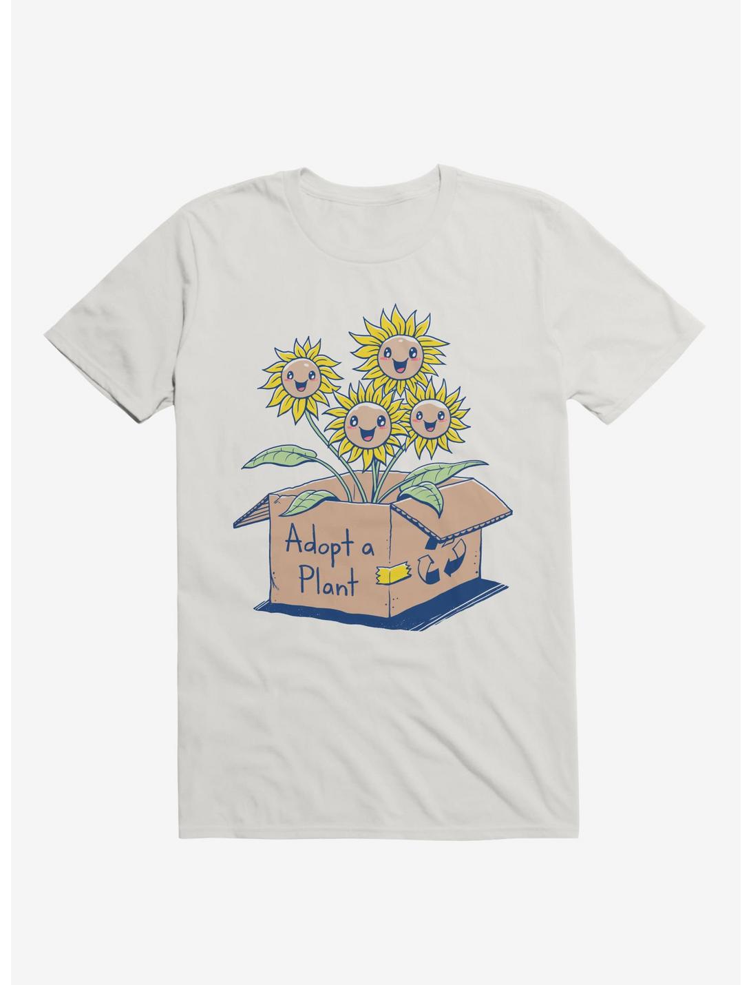 Adopt A Plant T-Shirt, WHITE, hi-res