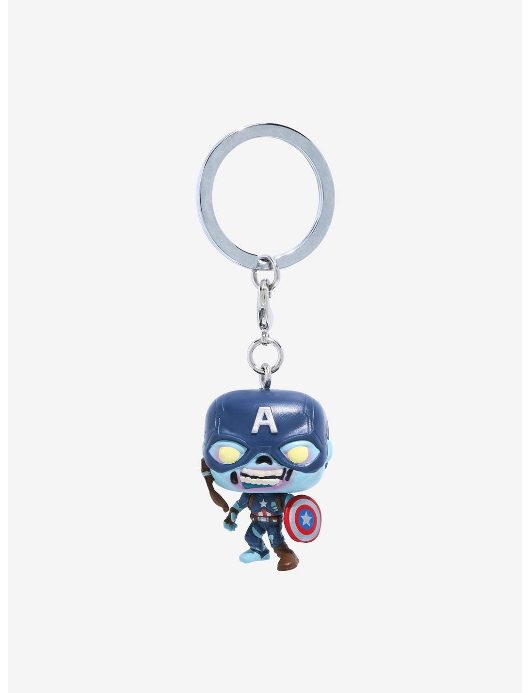 Funko Pocket Pop! Marvel What If...? Zombie Captain America Keychain, , hi-res
