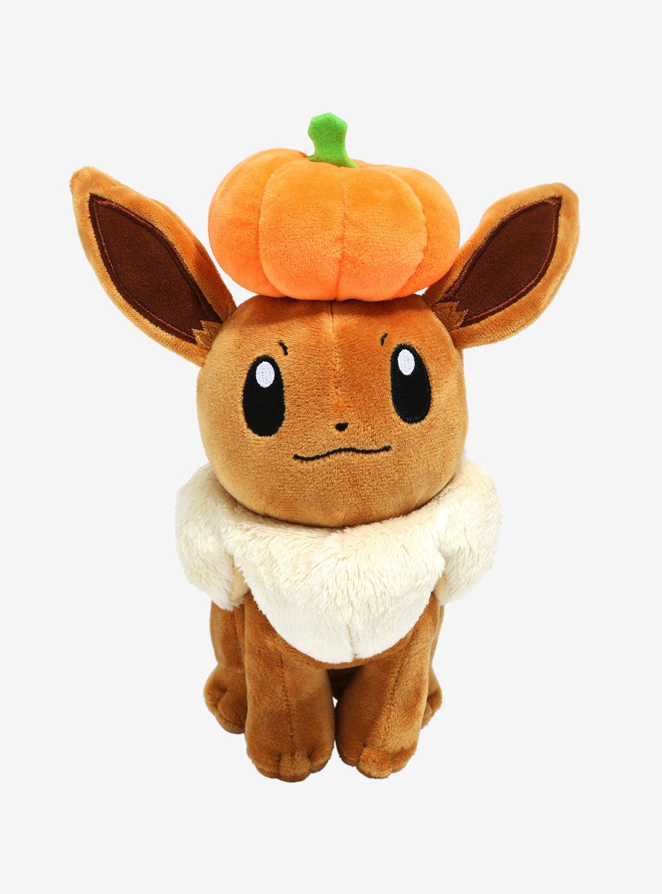 Pok&eacute;mon Eevee with Pumpkin 8 Inch Plush, , hi-res