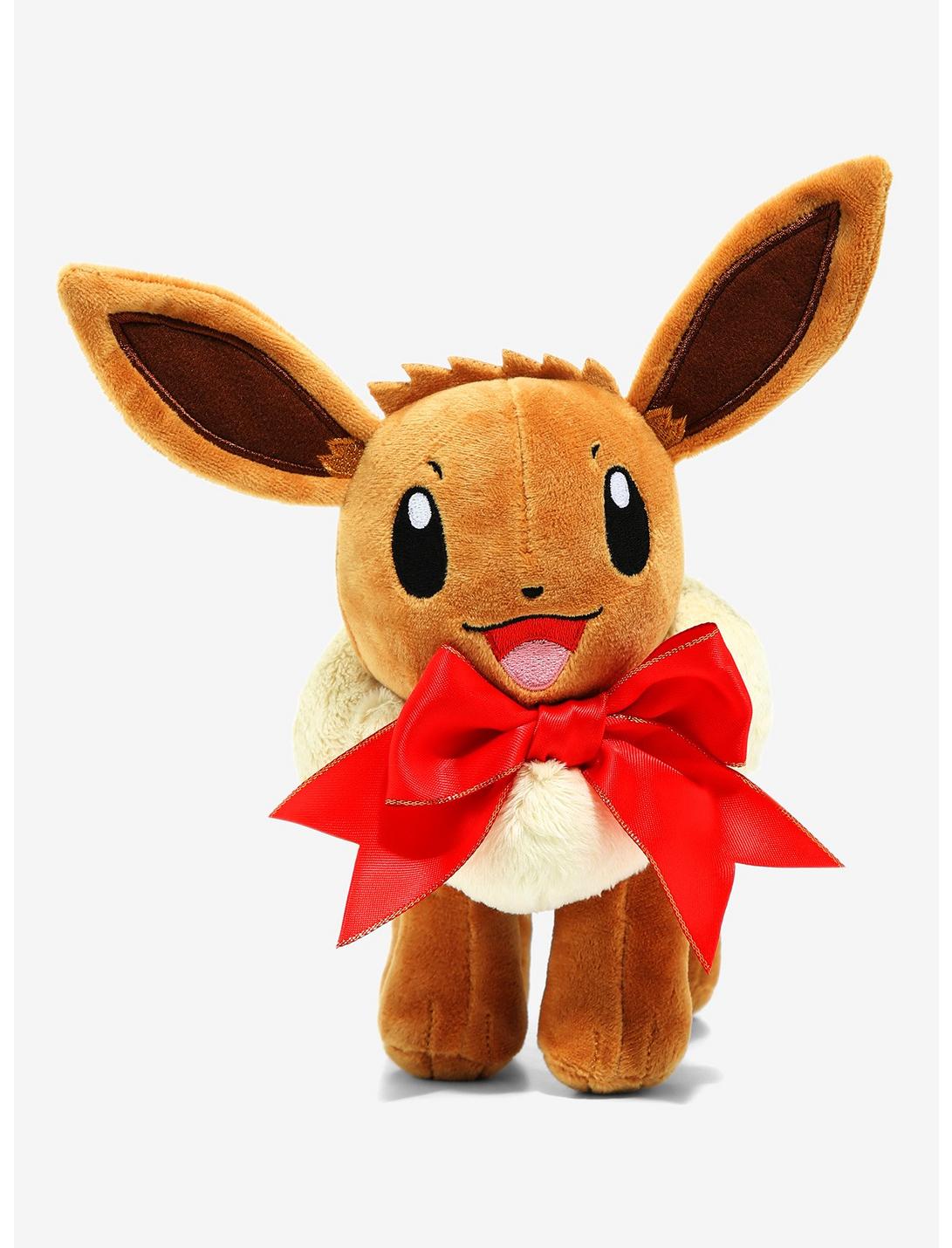 Pokémon Eevee with Bow Holiday 8 Inch Plush, , hi-res