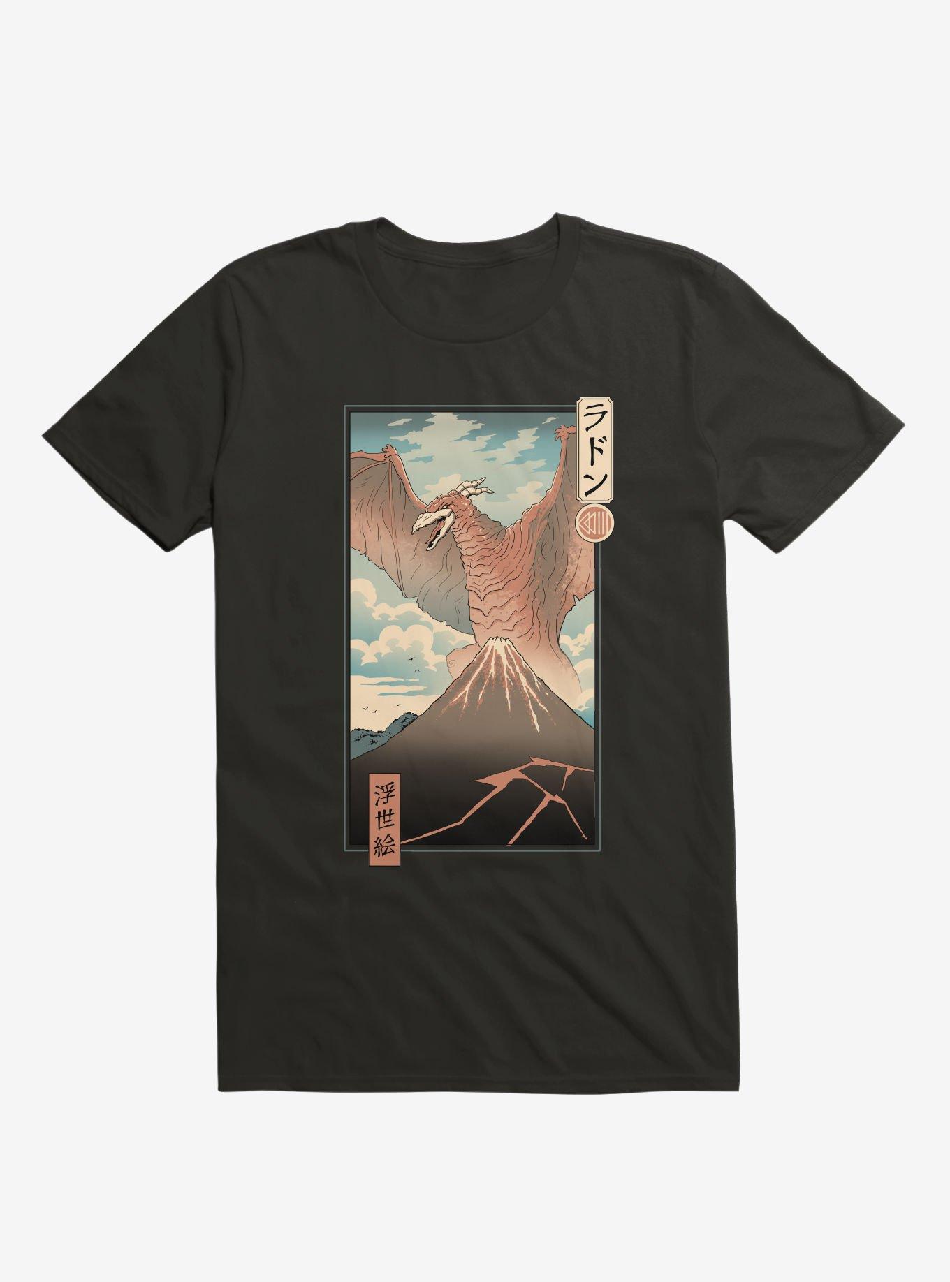 Irradiated Kaiju Ukiyo-E T-Shirt, BLACK, hi-res