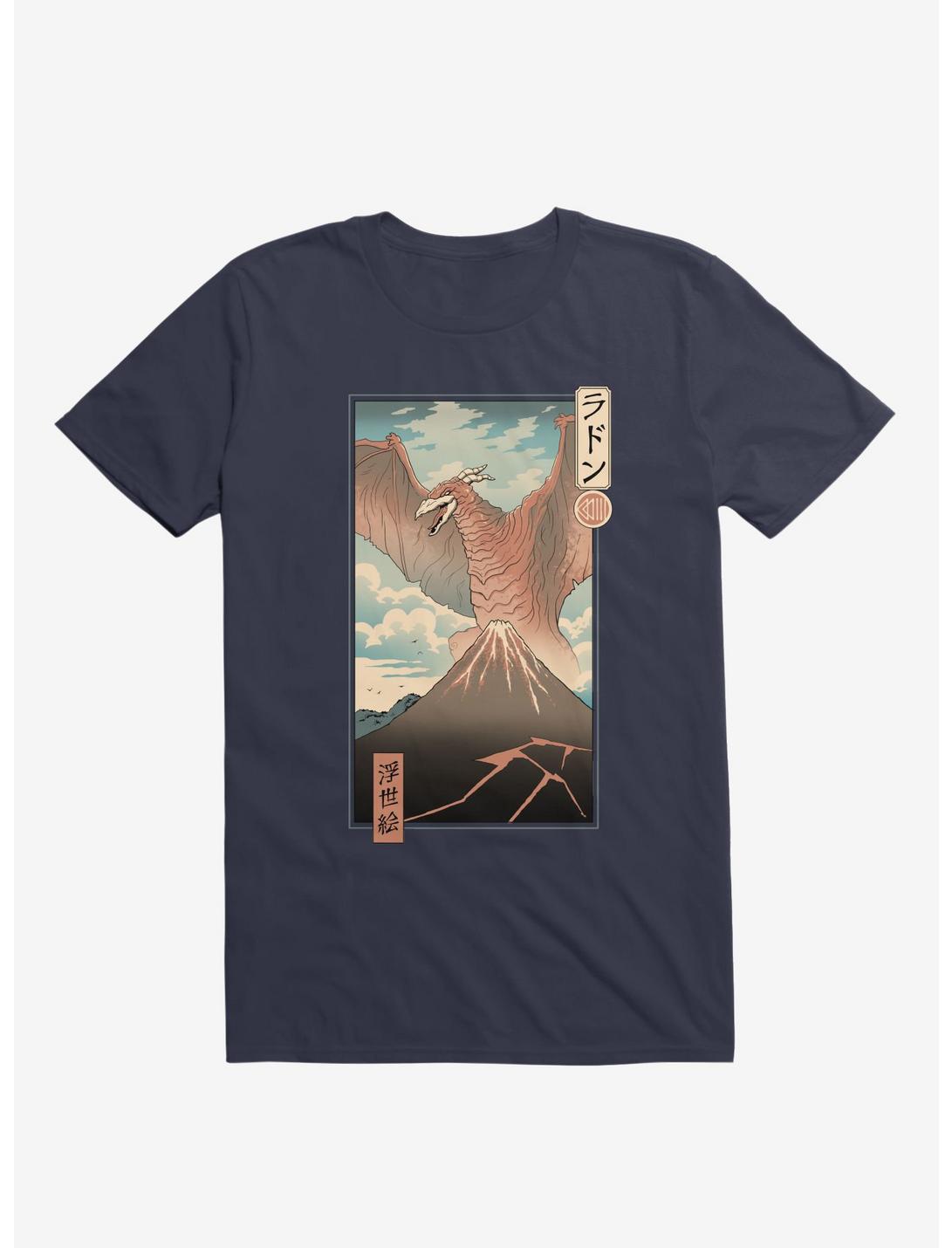 Irradiated Kaiju Ukiyo-E T-Shirt, NAVY, hi-res