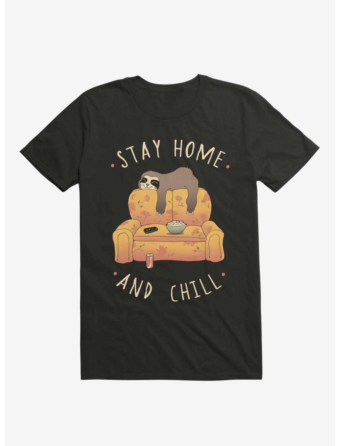 Stay Home And Chill T-Shirt, BLACK, hi-res