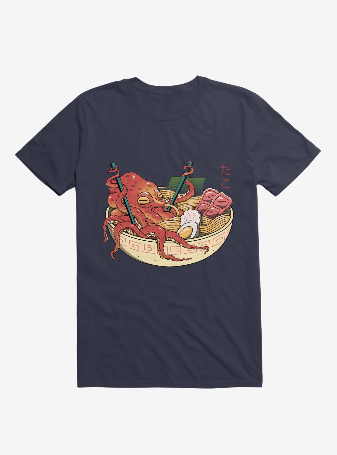 Tako Ramen T-Shirt, NAVY, hi-res