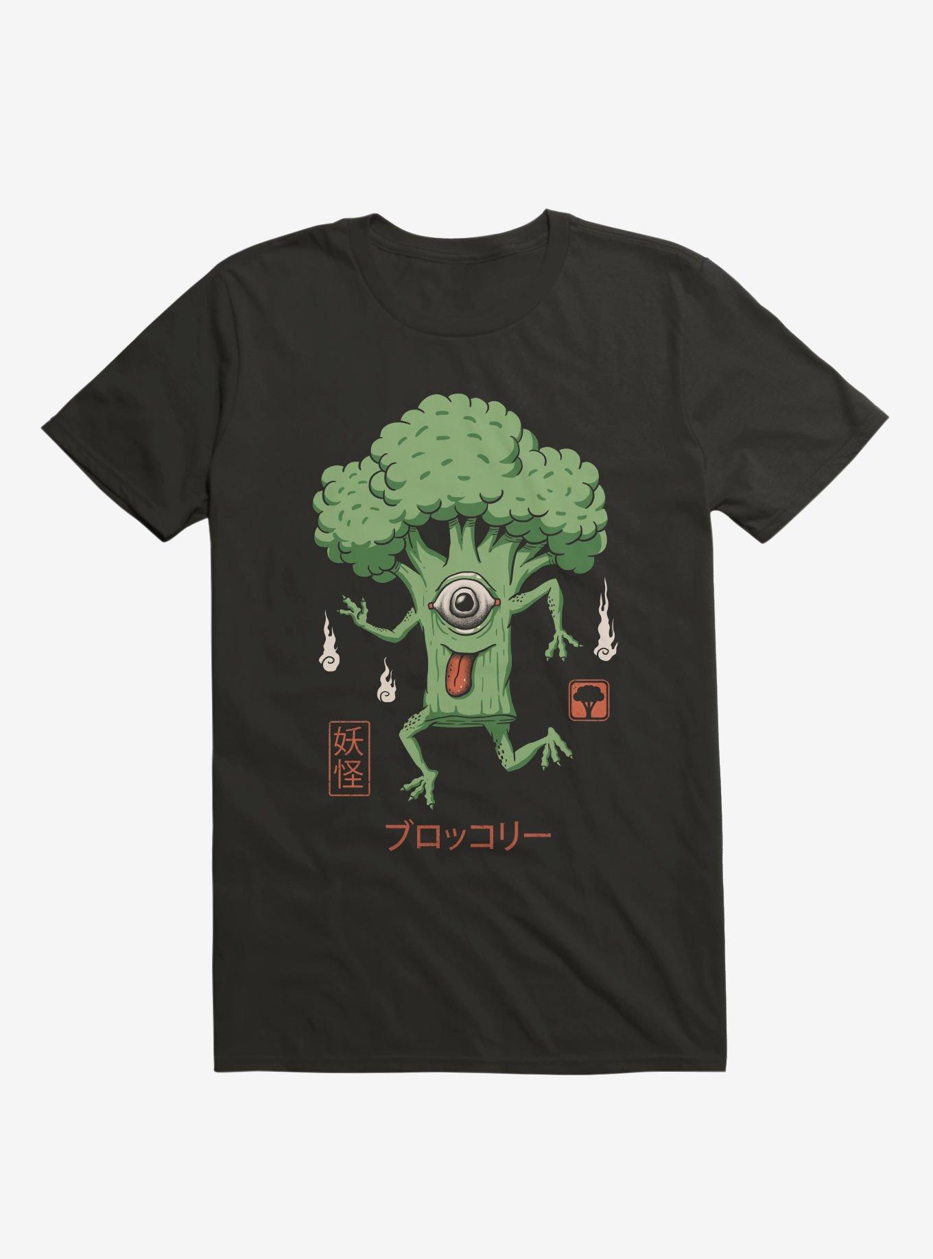 Yokai Broccoli T-Shirt, BLACK, hi-res