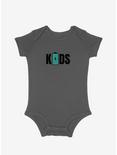 Mommy & Me Kids Full Battery Infant Bodysuit, GRAPHITE HEATHER, hi-res